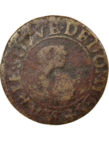 Marie de Bourbon Montpensier 1 denier tournois Cuivre 1624 Trévoux