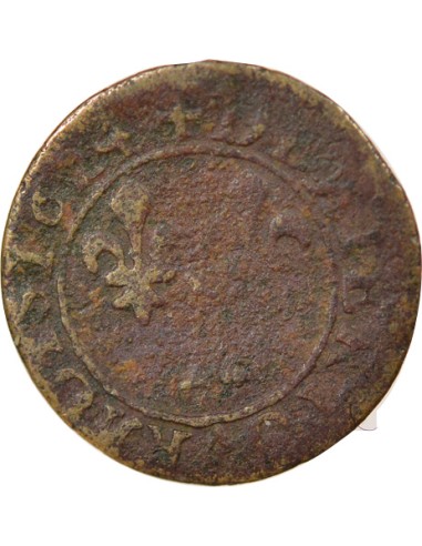 Marie de Bourbon Montpensier 1 denier tournois Cuivre 1624 Trévoux