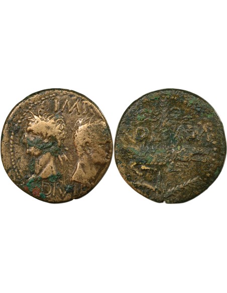 Rome - Provinces Auguste 1 dupondius Bronze 20-10 Av JC Nîmes