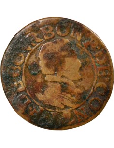 François de Bourbon-Conti Type 18 1 double tournois Cuivre 1605-1614 2