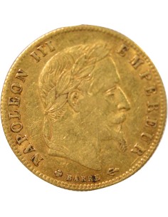Napoléon III Tête laurée 5 francs Or 1865 BB Strasbourg 2