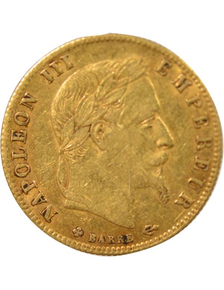 Napoléon III Tête laurée 5 francs Or 1865 BB Strasbourg