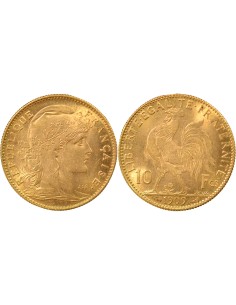 Coq 10 francs Or 1909 A Paris
