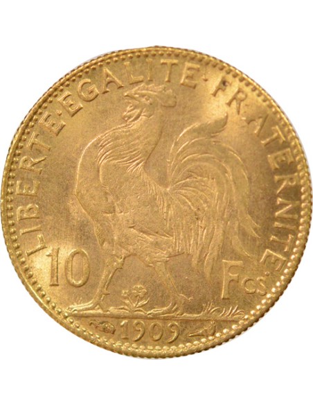 Coq 10 francs Or 1909 A Paris