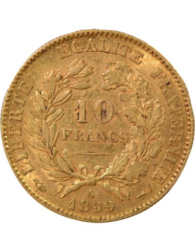 IIIe République 10 francs Or 1899 A - Paris