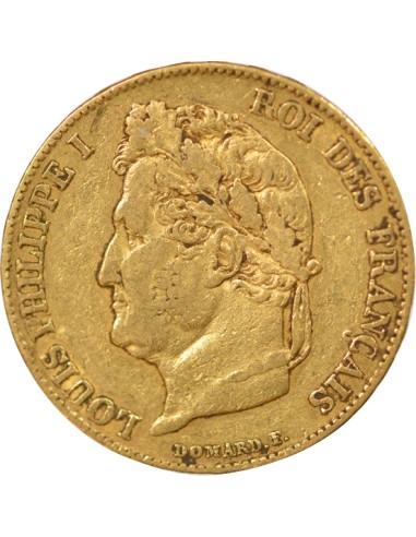 Tête laurée 20 francs Or 1848 A - Paris