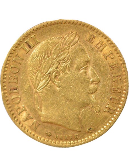 Napoléon III Tête Laurée 10 francs Or 1864 A - Paris