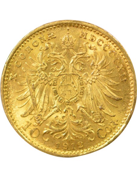 Roi de Hongrie Refrappe 10 couronne Or 1912 A Vienne