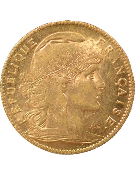 Coq 10 francs Or 1907 A Paris