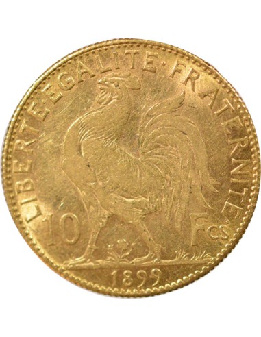 Coq  10 francs Or 1899 A Paris