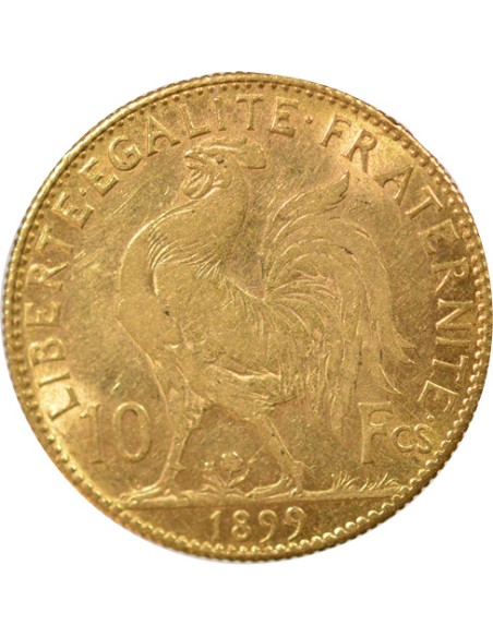 Coq  10 francs Or 1899 A Paris