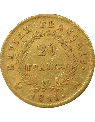 Roi d'Italie Empire 20 francs Or 1811 A - Paris
