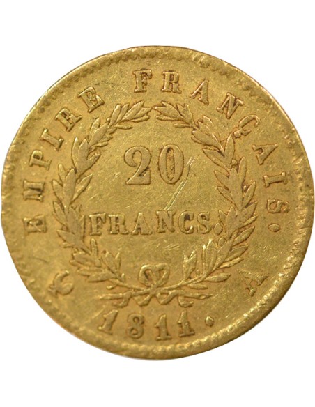 Roi d'Italie Empire 20 francs Or 1811 A - Paris