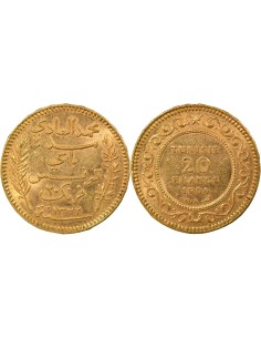 Tunisie Mohammed IV 20 francs Or 1904 A - Paris