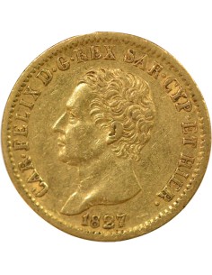 Sardaigne Charles-Félix 20 lire Or 1827 T Turin 2