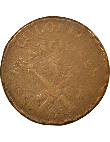 Colonies Françaises Louis XV 1 sol Cuivre 1767 A - Paris