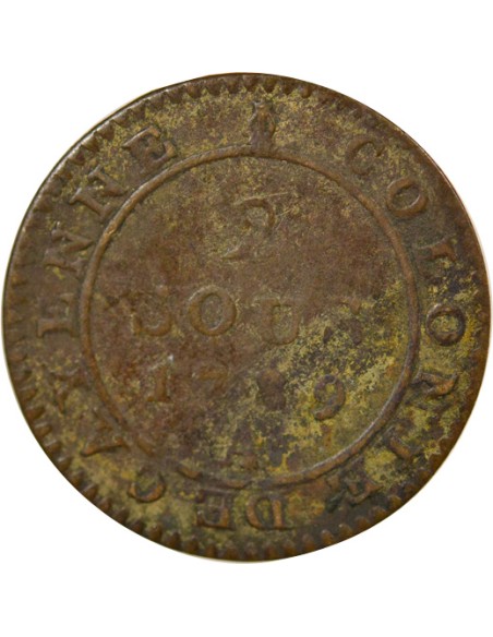 Guyane Française Louis XVI 2 sous Billon 1789 A - Paris