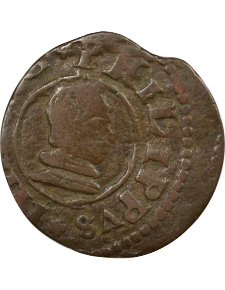 Espagne Philippe IV 16 maravedis Cuivre 1661 S Séville