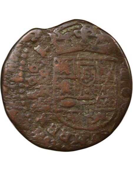 Espagne Philippe IV 16 maravedis Cuivre 1661 S Séville