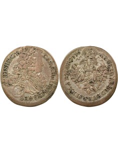 Bohéme et Moravie Charles VI du Saint Empire 3 kreuzer Billon 1716 C Prague