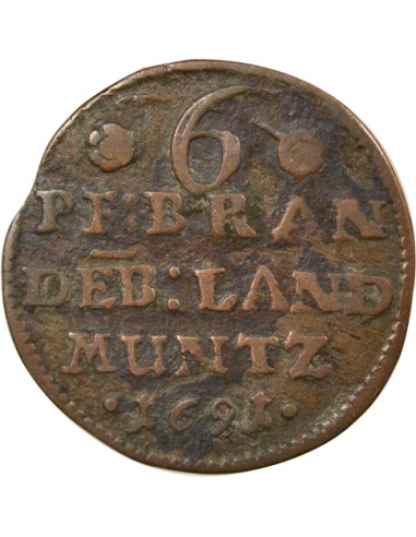 Etats-Allemands (Brandebourg-Prusse) Frédéric Ier de Prusse 6 pfennig Billon 1691 Magdebourg