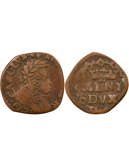 Milan Charles VI du Saint Empire 1 quattrino Cuivre 1728