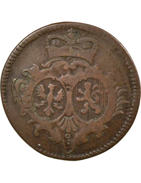 Etats-Allemands (Sayn-Altenkirchen) Charles-Guillaume-Frédéric de Brandebourg-Ansbach 1/4 stuber Cuivre 1753