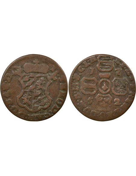 Belgique Jean Théodore de Bavière 1 liard Cuivre 1752 Liège