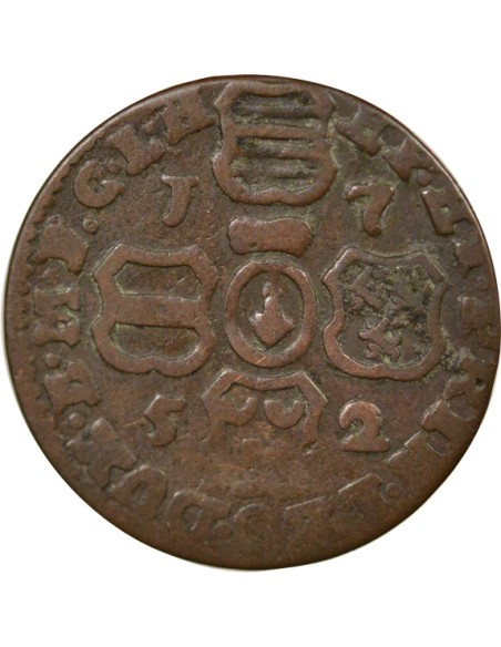 Belgique Jean Théodore de Bavière 1 liard Cuivre 1752 Liège