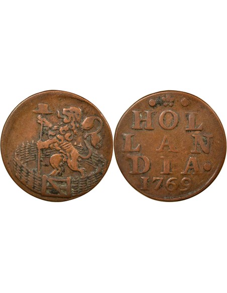 Pays-Bas 1 duit Cuivre 1769 Dordrecht