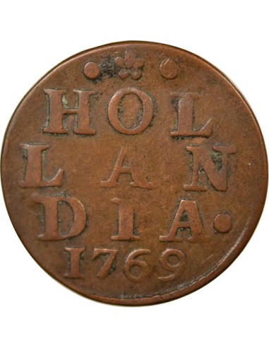 Pays-Bas 1 duit Cuivre 1769 Dordrecht