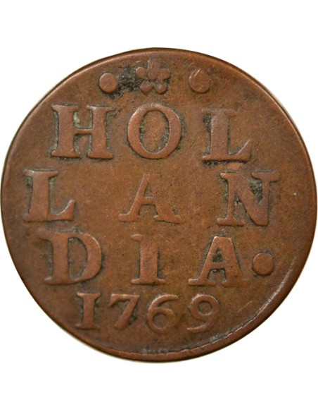 Pays-Bas 1 duit Cuivre 1769 Dordrecht