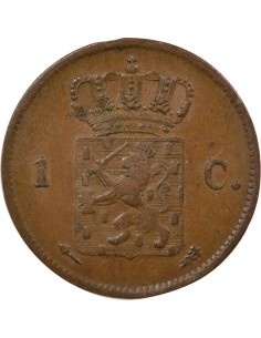 Pays-Bas Guillaume Ier de Prusse 1 cent Cuivre 1823 Utrecht 2