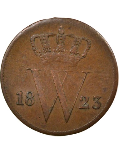Pays-Bas Guillaume Ier de Prusse 1 cent Cuivre 1823 Utrecht