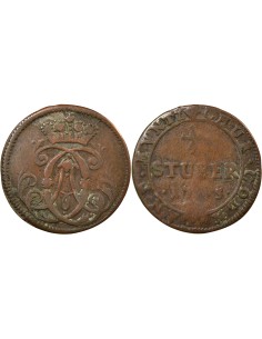 Etats-Allemands (Cologne) Clément Auguste I de Bavière 1/4 stuber Cuivre 1745