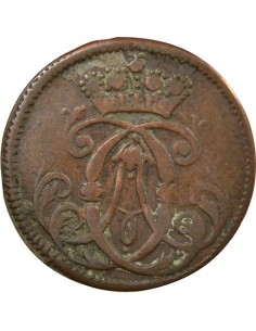 Etats-Allemands (Cologne) Clément Auguste I de Bavière 1/4 stuber Cuivre 1745 2
