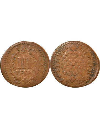 Etats-Allemands (Hamm) 3 pfennig Cuivre 1721