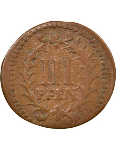Etats-Allemands (Hamm) 3 pfennig Cuivre 1721