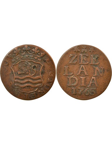 Pays-Bas 1 duit Cuivre 1765 Middelburg