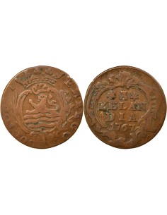 Pays-Bas 1 duit Cuivre 1767 Middelburg