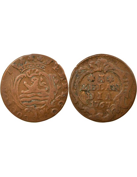 Pays-Bas 1 duit Cuivre 1767 Middelburg