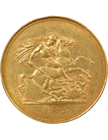 Empereur des Indes 5 pounds Or 1902 Londres