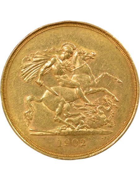 Empereur des Indes 5 pounds Or 1902 Londres