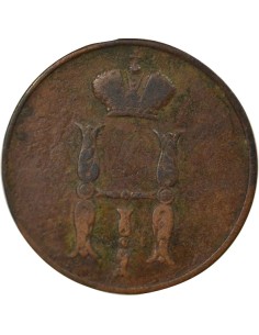 Russie Nicolas I 1 kopek Cuivre 1851 Varsovie 2