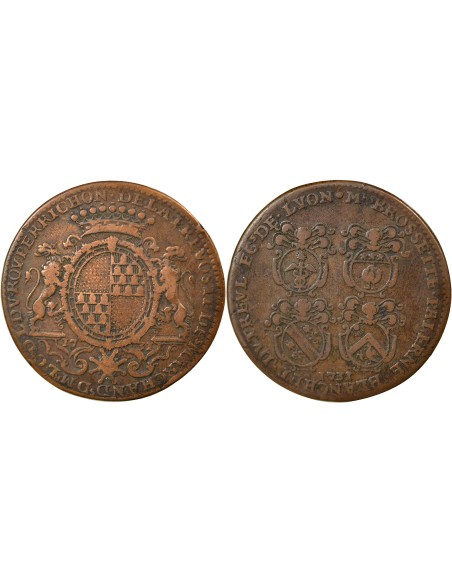 Camille Perrichon Prévôt de Lyon 1 jeton Cuivre 1731