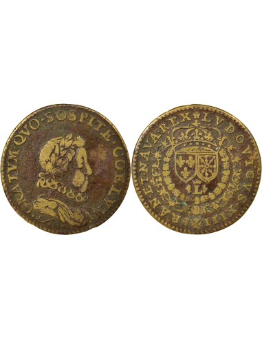 Louis XIII 1 jeton Laiton XVIIe Siècle