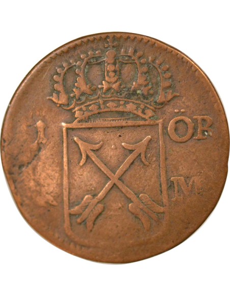 Suède Frédéric Ier de Suède 1 ore Cuivre 1724 Stockholm