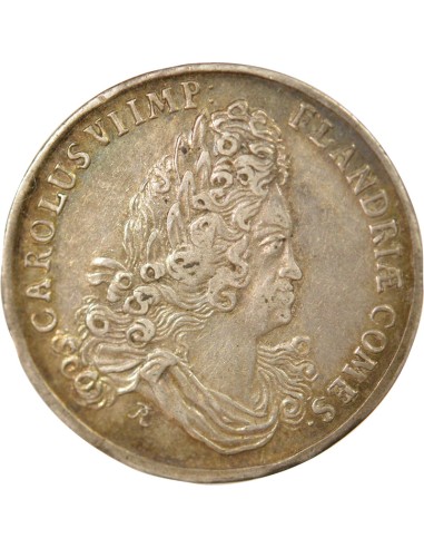 Belgique Charles VI du Saint Empire Territoire d'Ypres 1 jeton Argent 1720