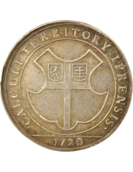 Belgique Charles VI du Saint Empire Territoire d'Ypres 1 jeton Argent 1720