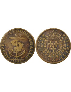 Louis XIII Conseil du Roi 1 jeton Laiton 1641